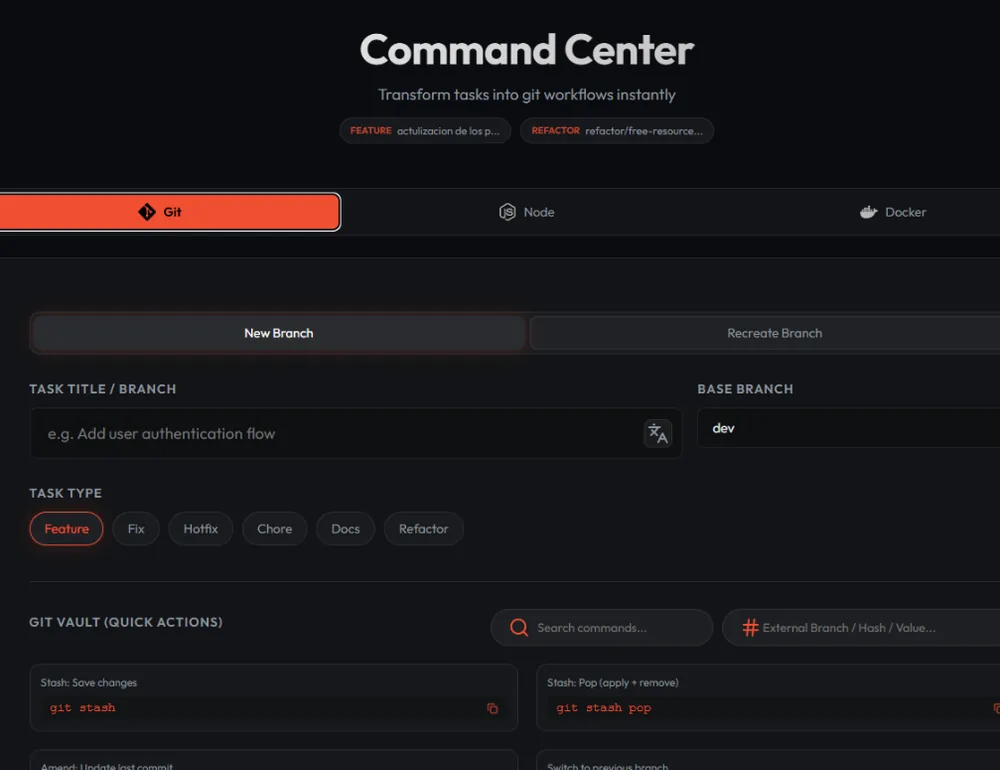 Command Center Dev preview.