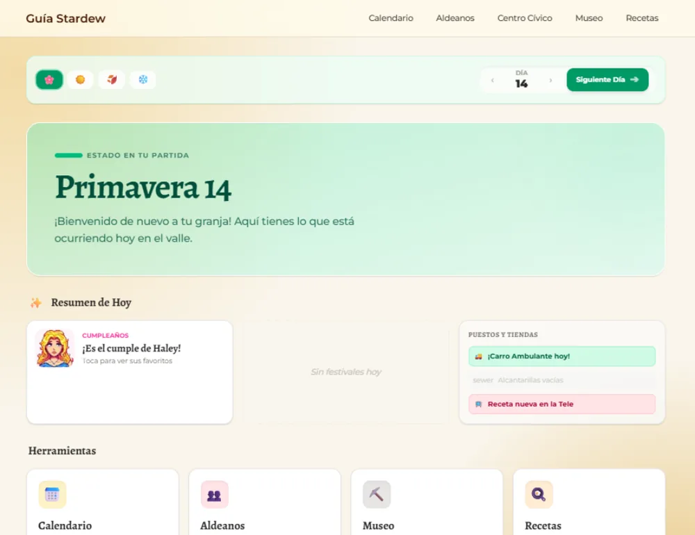 Stardew Guide project.